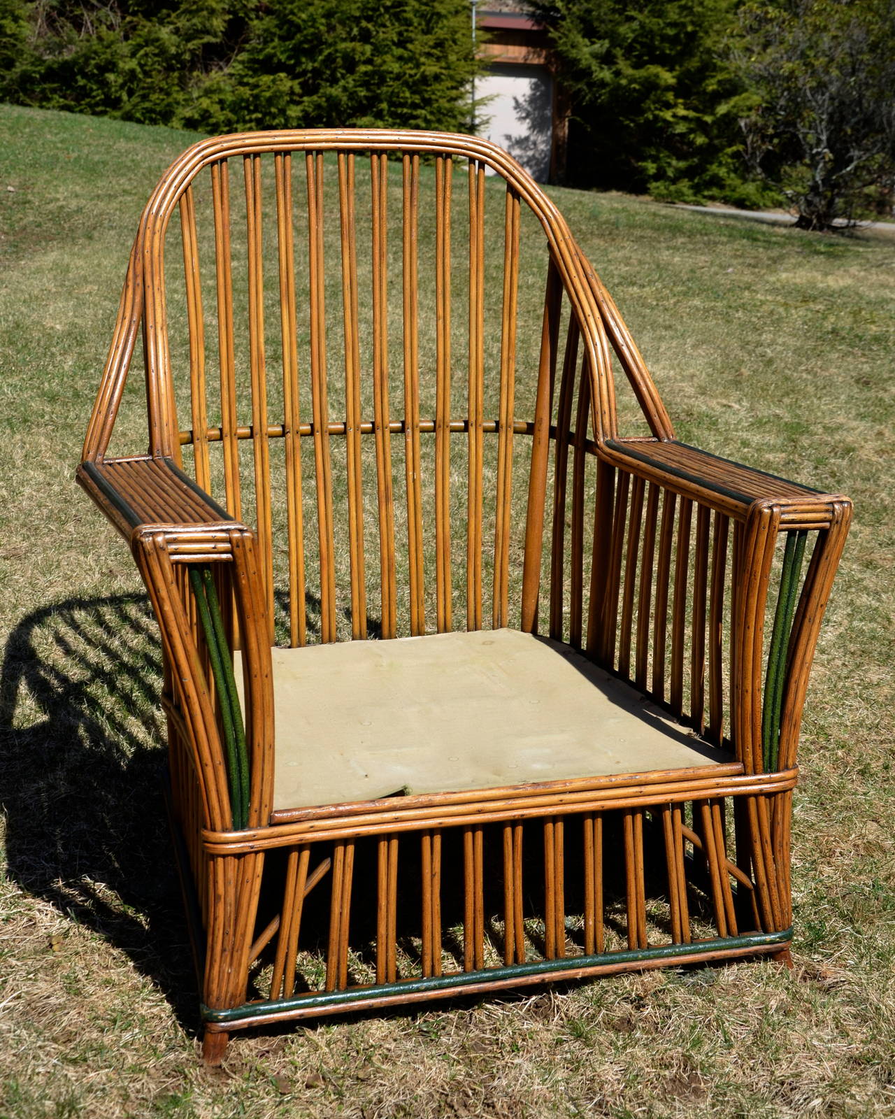 Adirondack Antique Heywood Wakefield Stick Wicker Seating Set
