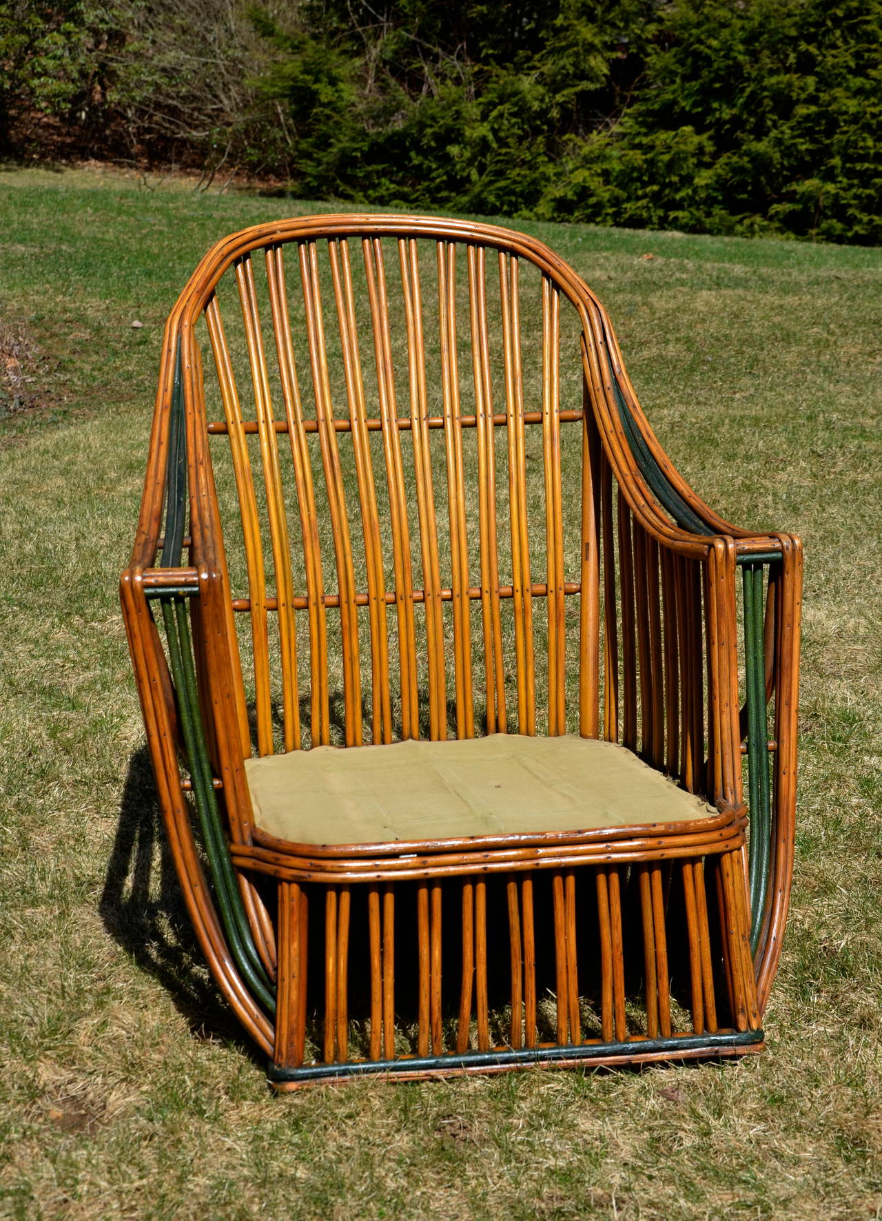 American Antique Heywood Wakefield Stick Wicker Seating Set