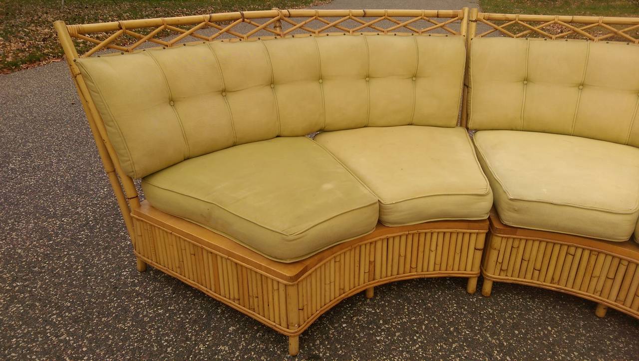 Beautiful Ficks Reed Midcentury Rattan Sectional Sofa 1