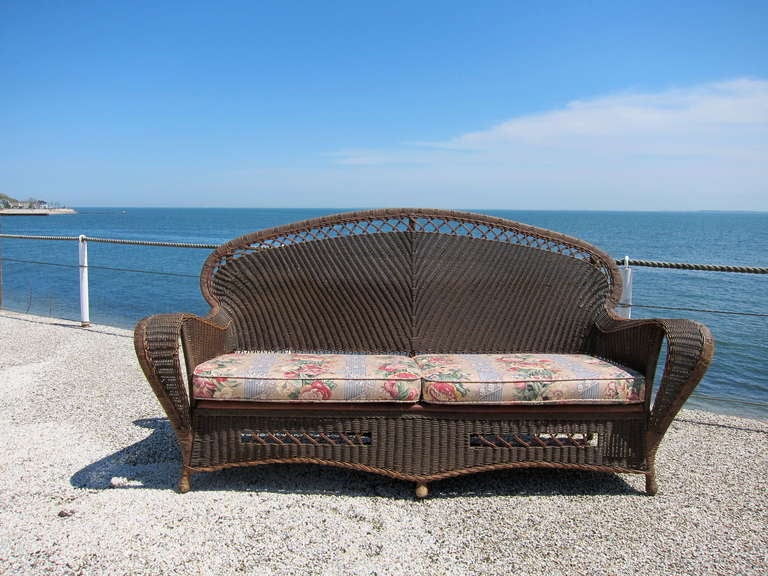 Rare Antique Wicker Set For Sale at 1stDibs