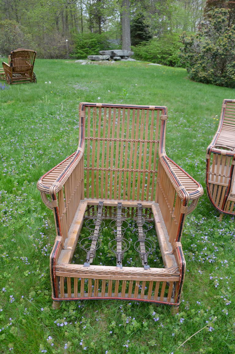 American Antique Stick Wicker/Rattan Set