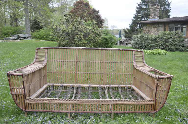 Antique Stick Wicker/Rattan Set In Good Condition In Old Saybrook, CT