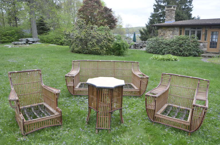 Antique Stick Wicker/Rattan Set 1