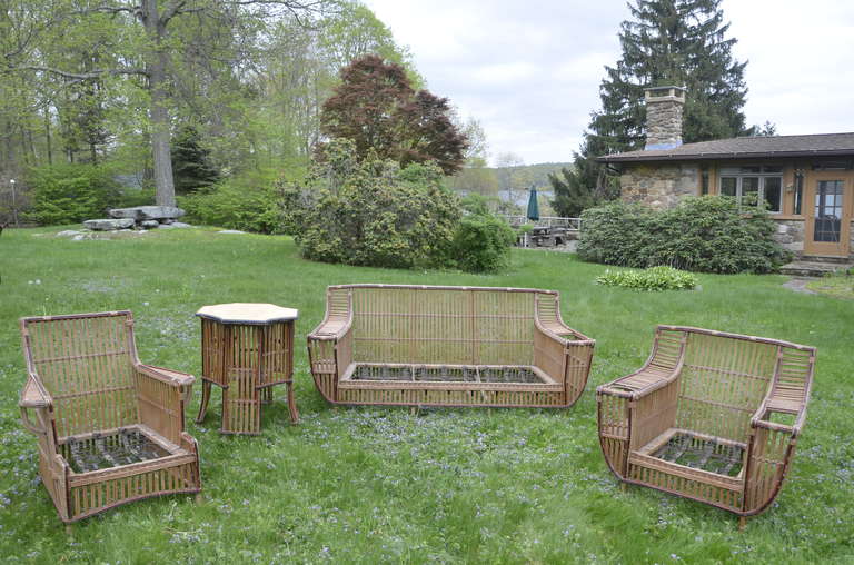 Antique Stick Wicker/Rattan Set 2