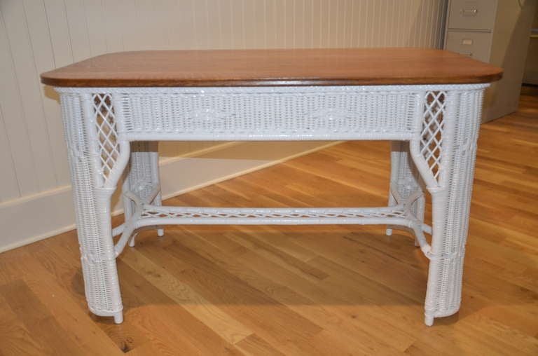 Antique Wicker Table at 1stDibs