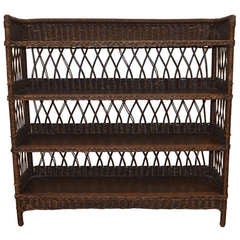 Antique Wicker Bookcase