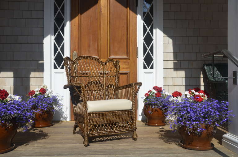 American Antique Wicker Arm Chair