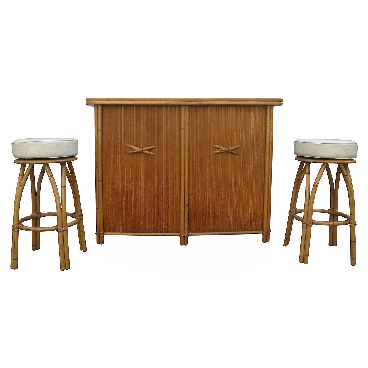 Mid-Century Heywood Wakefield Bar and Stools