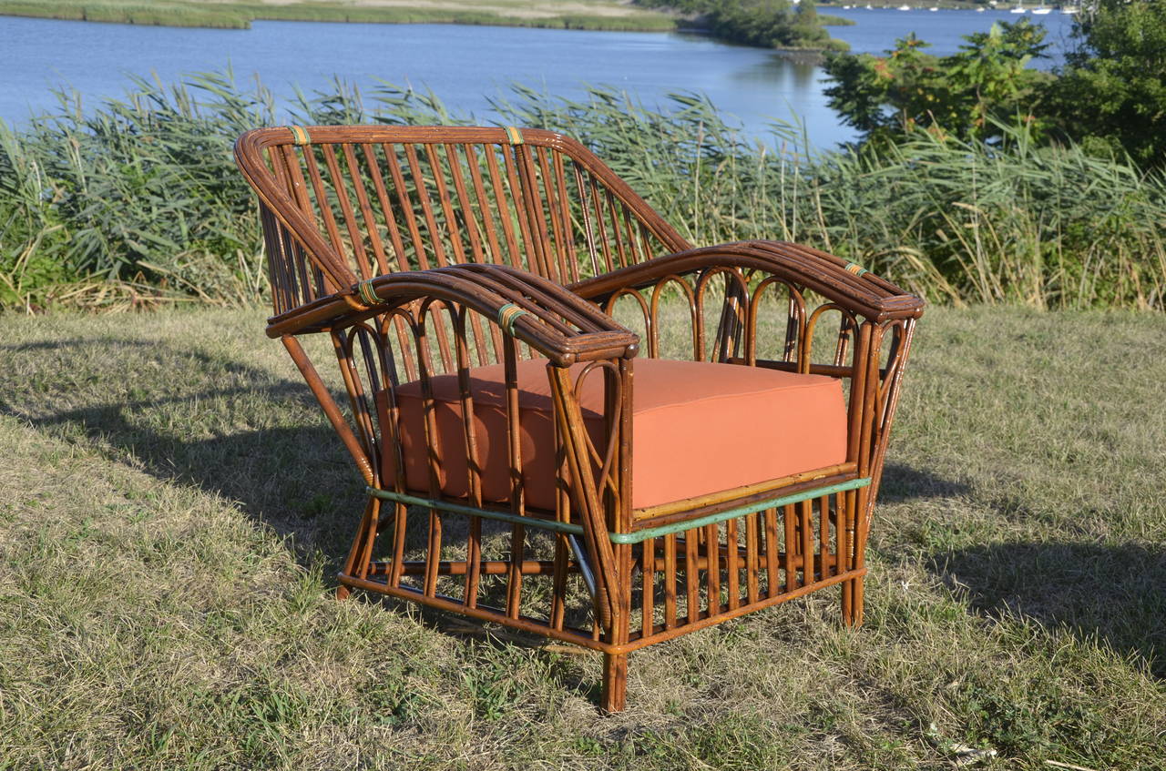 Antique Stick Rattan Set In Excellent Condition In Old Saybrook, CT