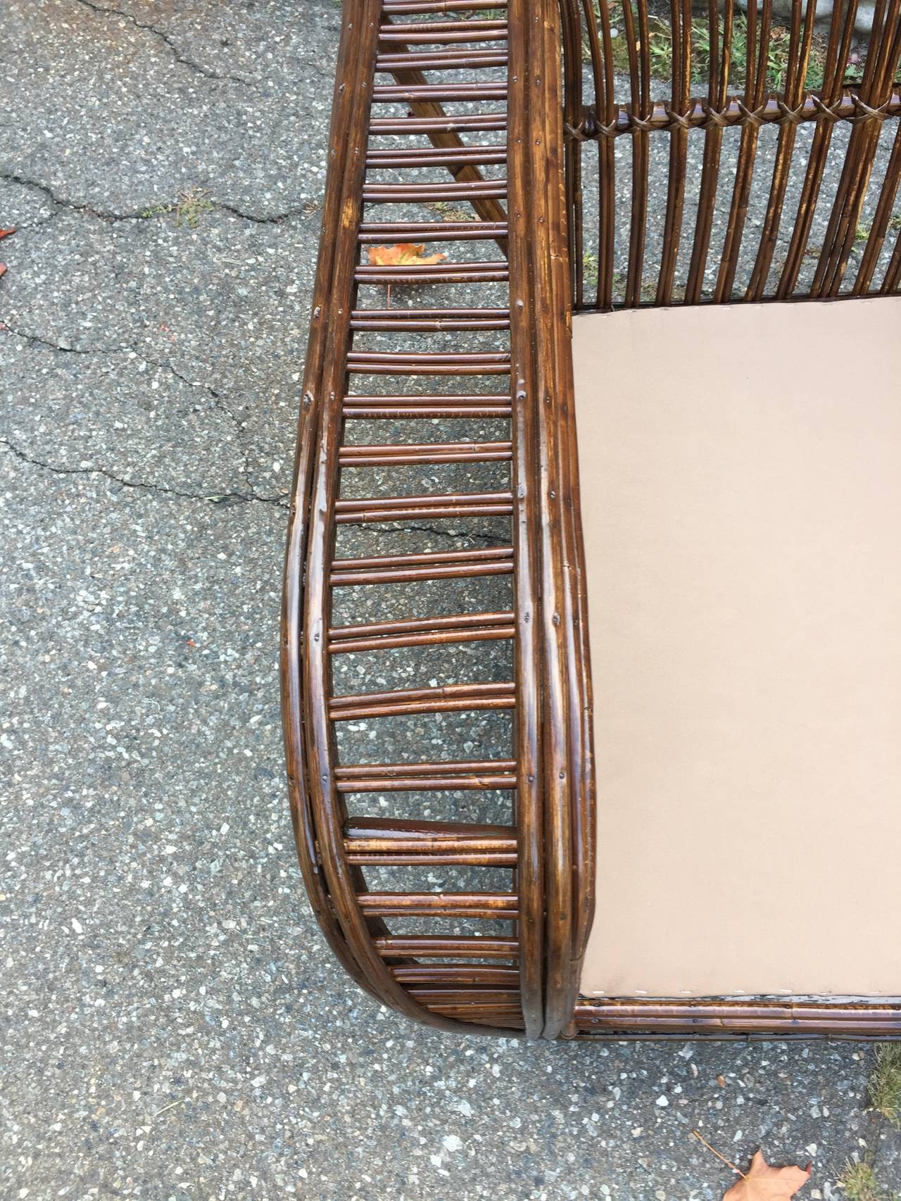 Mid-20th Century Antique Stick Wicker Lounge Chairs