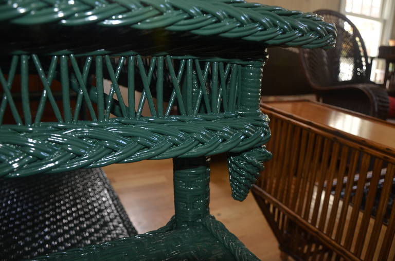 Antique Wicker Library Table 1