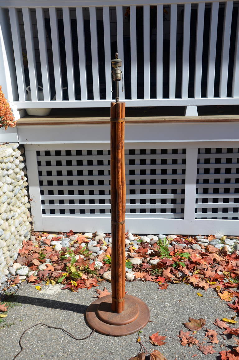 Mid-20th Century Antique Old Hickory Floor Lamp