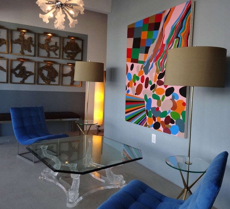 XXIe siècle et contemporain Grande peinture sur carton en vente