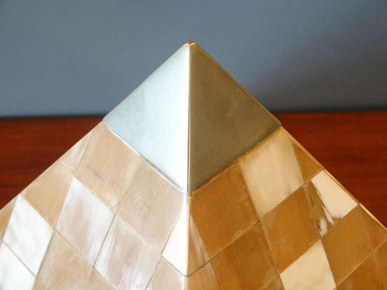 Late 20th Century Italian Pyramid Horn Box 1970s