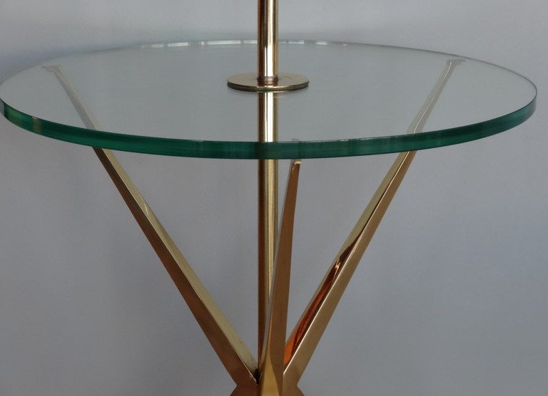 Italian Pair of  Sputnik  Brass Floor Lamps