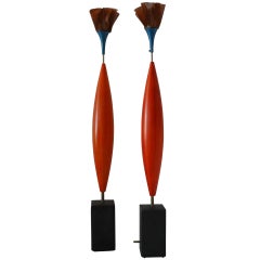 Pair of Sculptural Lamps by Trimble