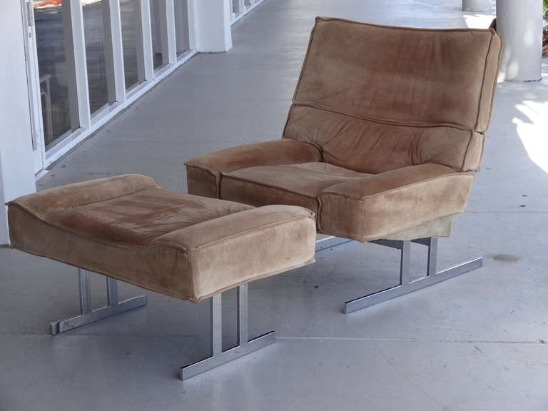 1970s Lounge Chair and Ottoman