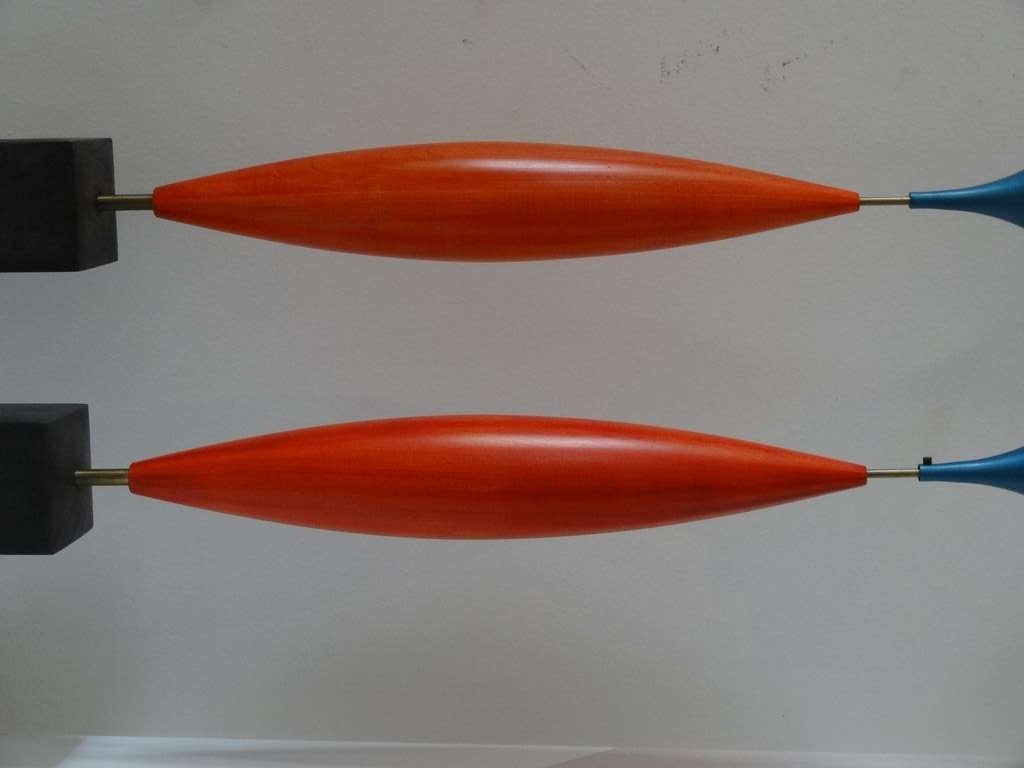 Pair of Sculptural Lamps by Trimble In Excellent Condition For Sale In Miami, FL