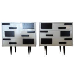 Pair of Gio Ponti Style Bachelor Chests