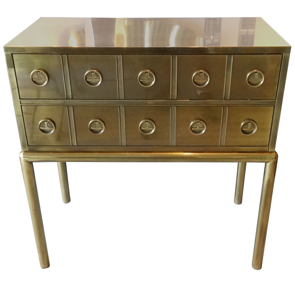 Brass Mastercraft Console at 1stDibs