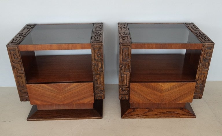 Pair of Brutalist Side Tables In Excellent Condition In Miami, FL