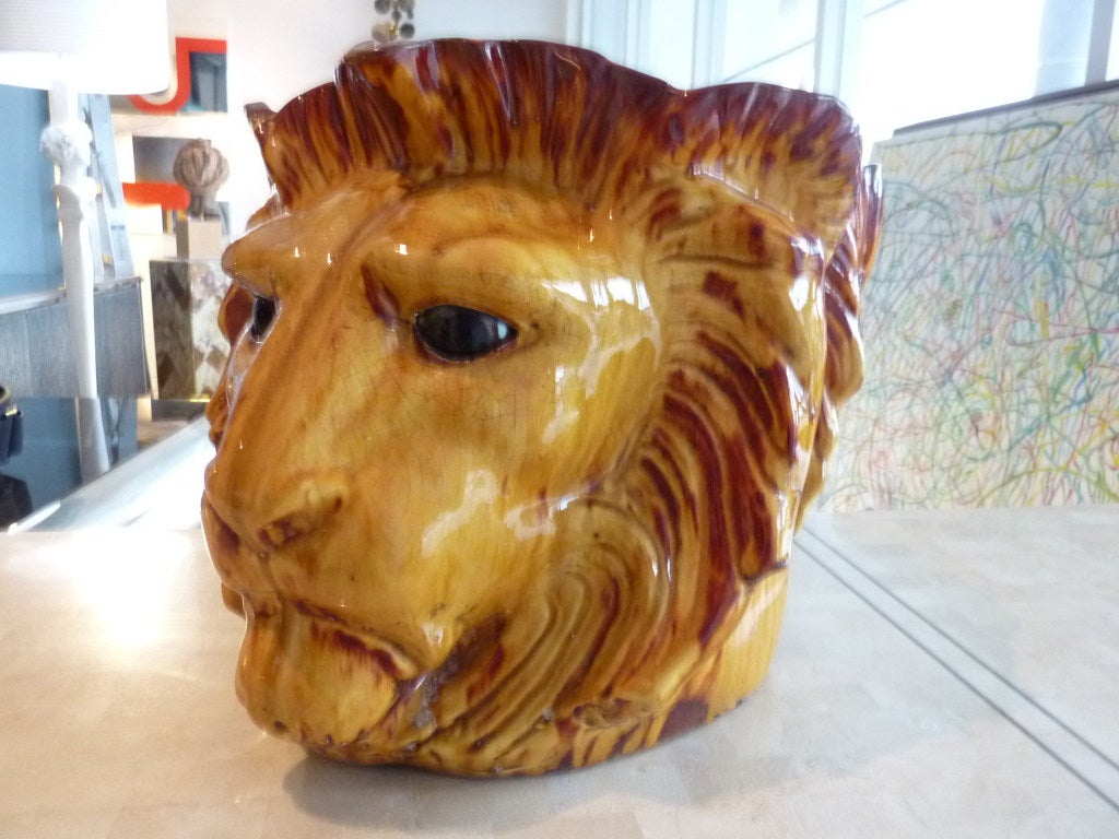 Large Lion Jardiniere by Anthony Redmile 1