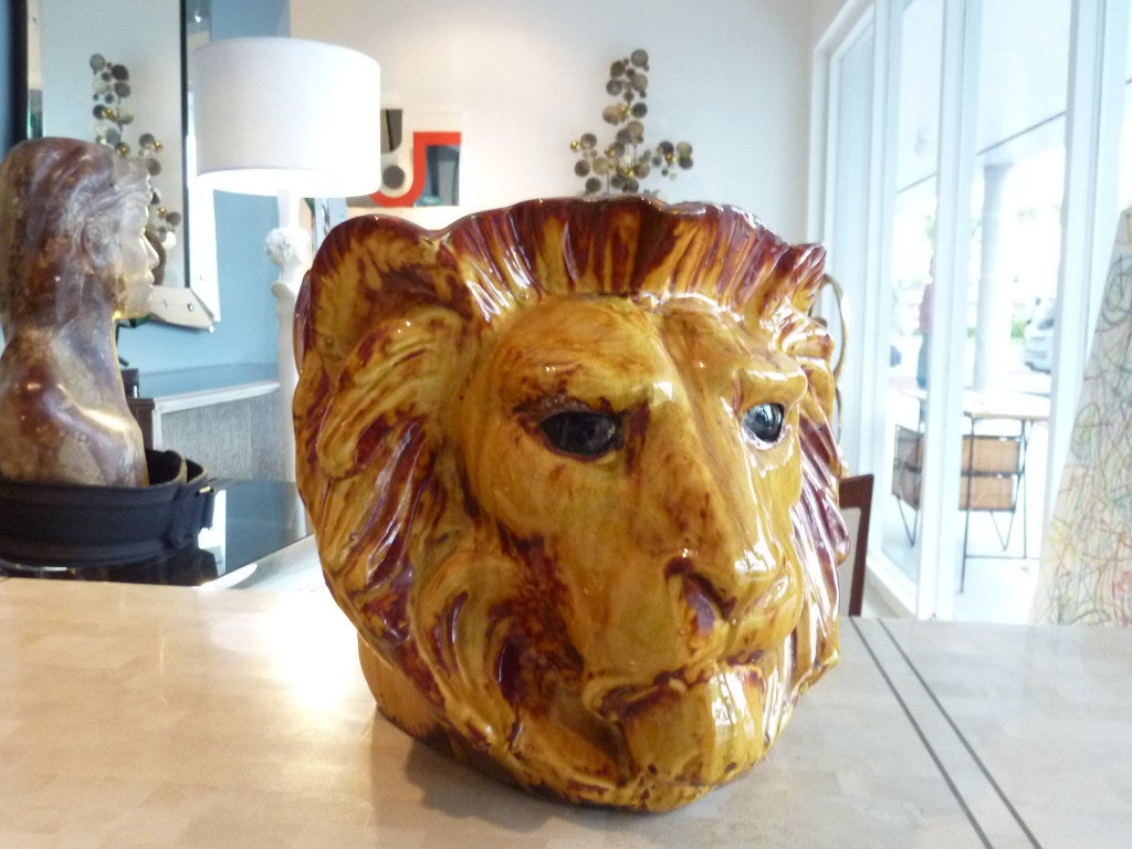 Large Lion Jardiniere by Anthony Redmile 2