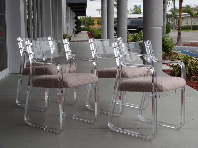 4 Stunning Lucite Chairs at 1stDibs