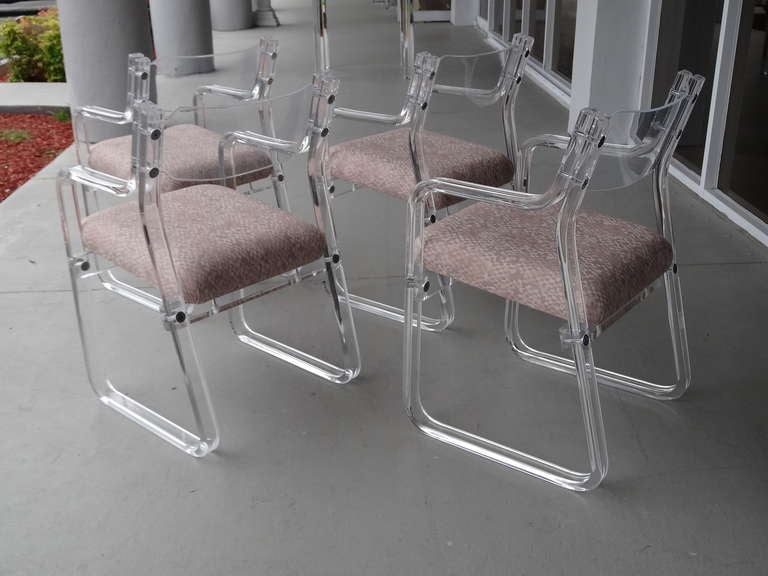 4 Stunning Lucite Chairs at 1stDibs