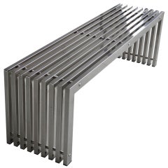  Stainless Steel Bench, 1970s