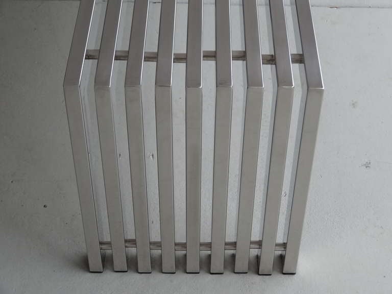 Stainless Steel Bench, 1970s 4