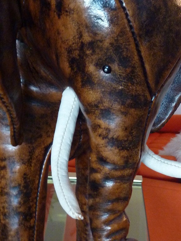 English Abercrombie & Fitch Leather Elephant