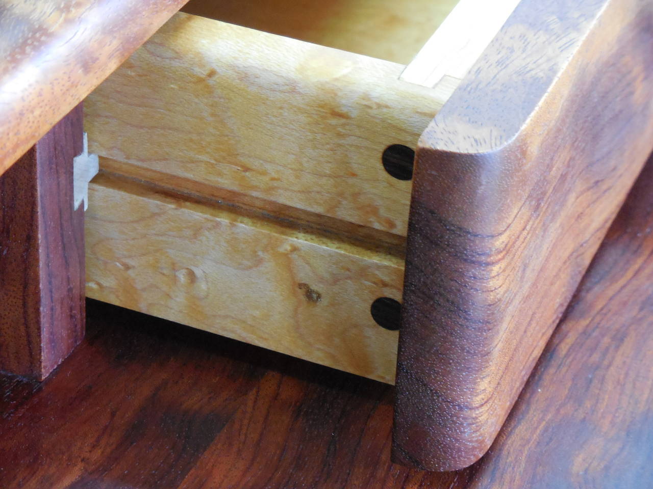 Late 20th Century Bubinga Wood Desk and Chair by Alan Rosen