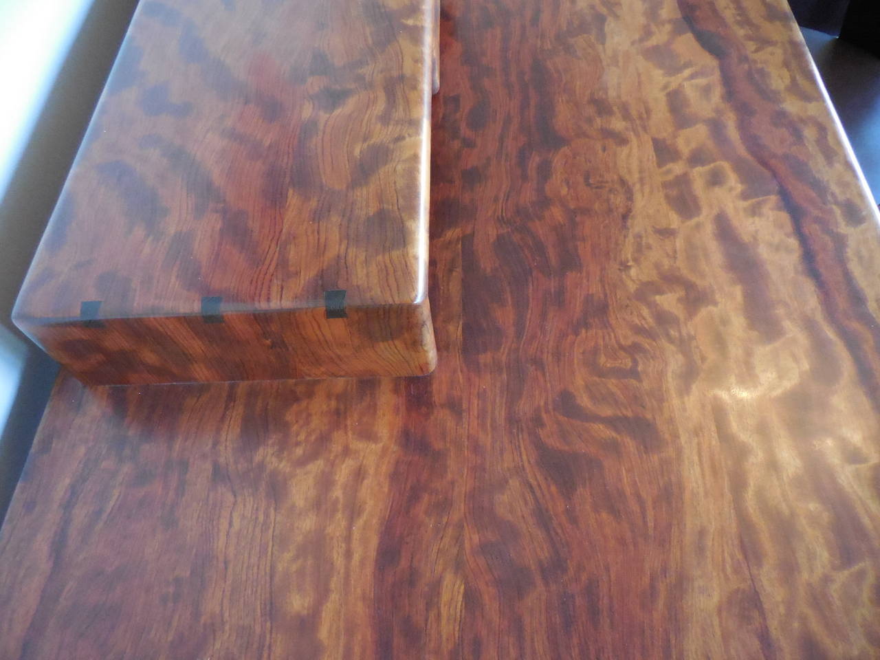 Bubinga Wood Desk and Chair by Alan Rosen 1
