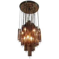 Architectural Glass Chandelier , 1970s