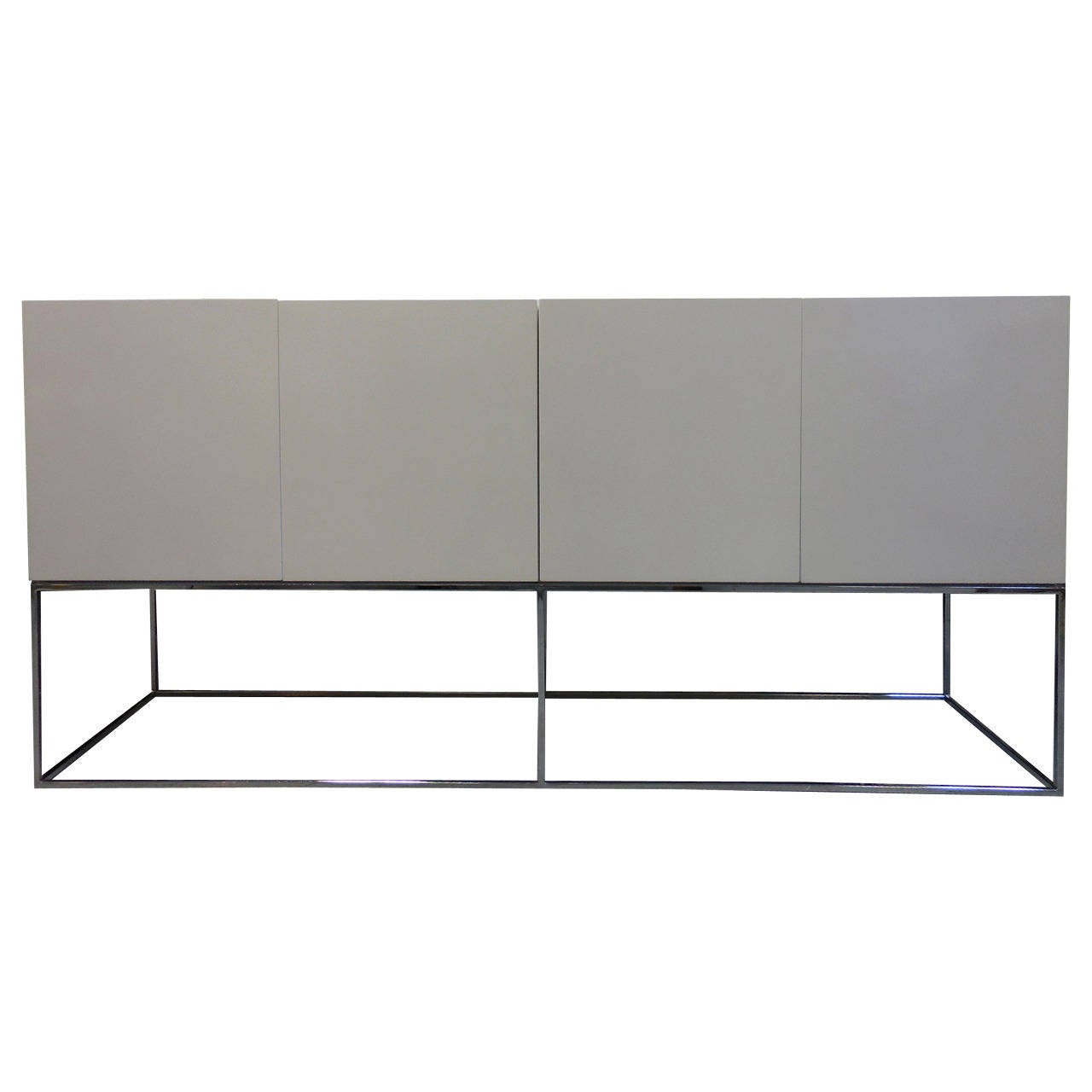 Minimalist Sideboard In White Lacquer And Chrome By Milo Baughman - Minimalist Sideboard In White Lacquer And Chrome By Milo Baughman minimalist sideboard in white lacquer and chrome by milo baughman - minimalist sideboard in white lacquer and chrome by milo baughman