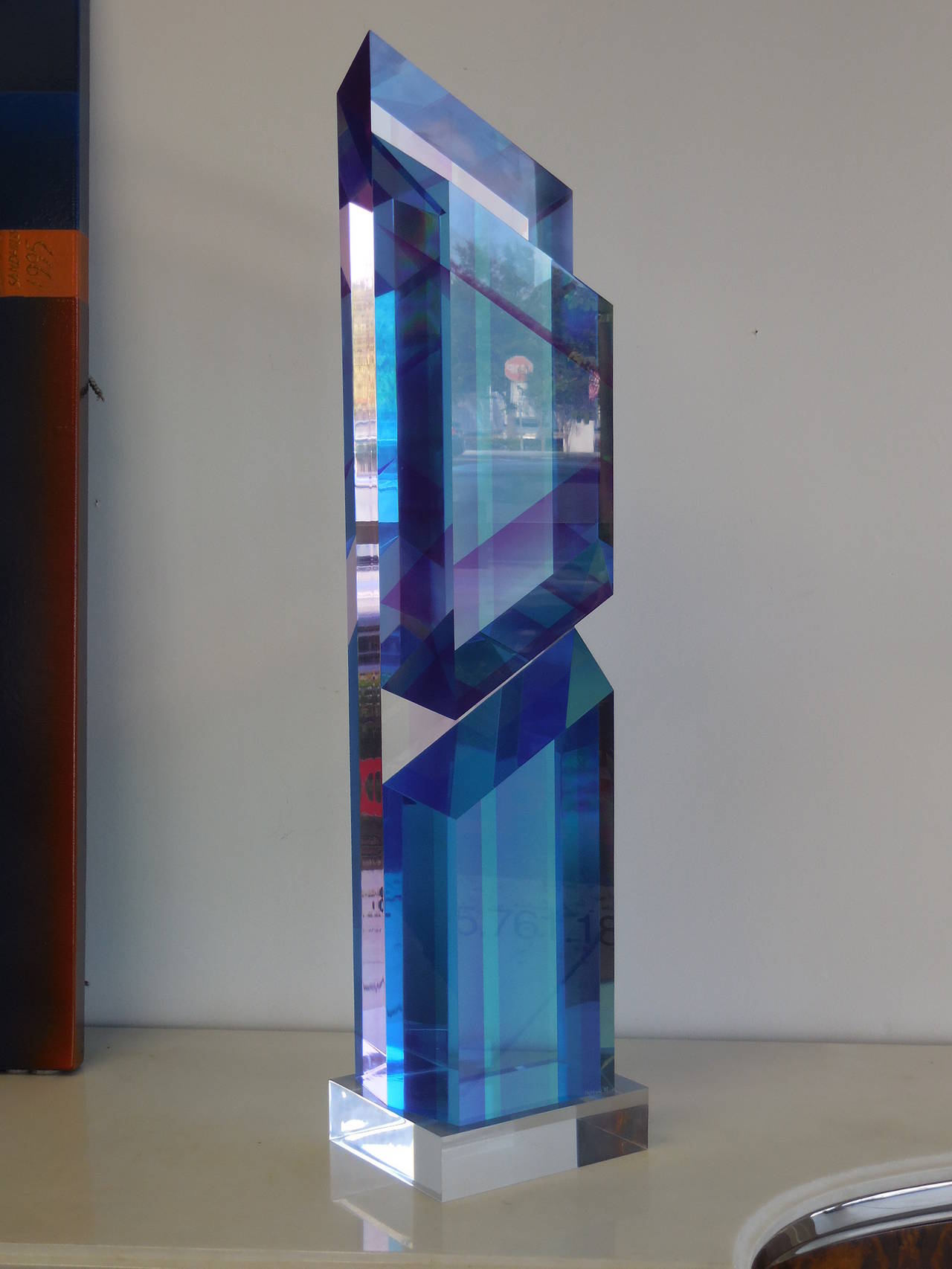 American Large Lucite Sculpture by Dale Morrow