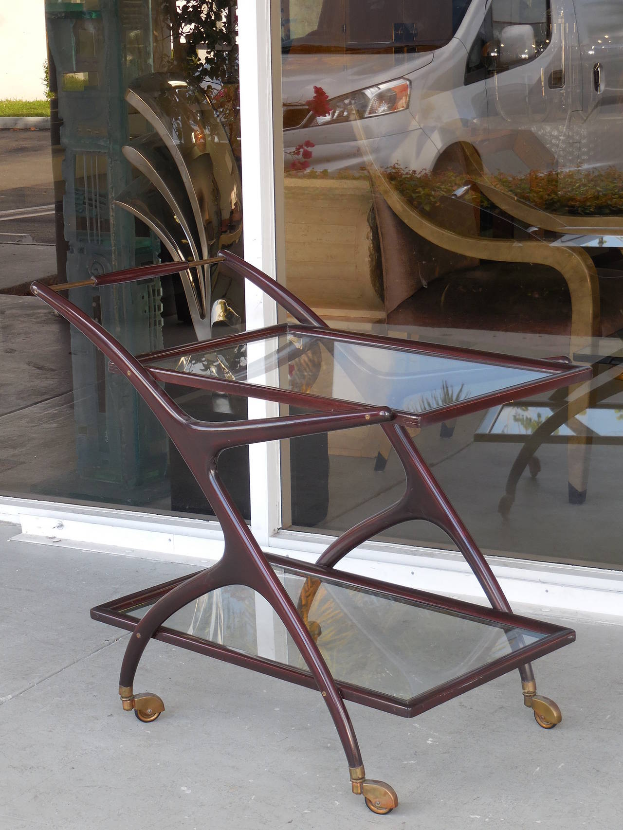 Mid-Century Italian Bar Cart In Good Condition In Miami, FL