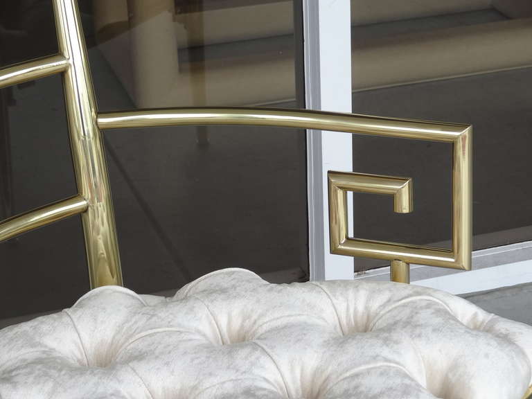 Pair of Brass Armchairs with Greek Key by Mastercraft 1