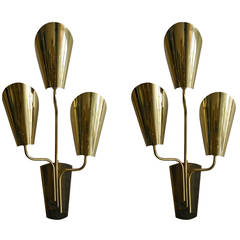 Pair of Brass Sconces, 1960s