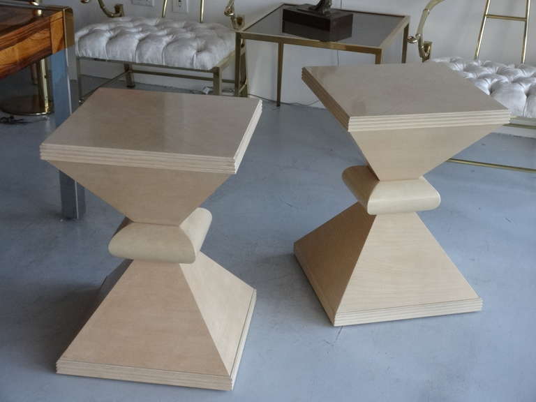 Pair of Sculptural Tables For Sale at 1stDibs