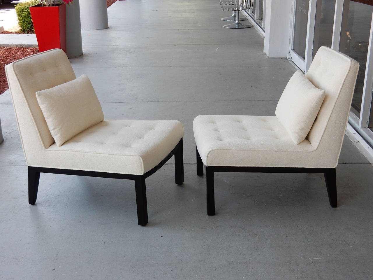 Mid-20th Century Pair of Dunbar Lounge Chairs by Edward Wormley