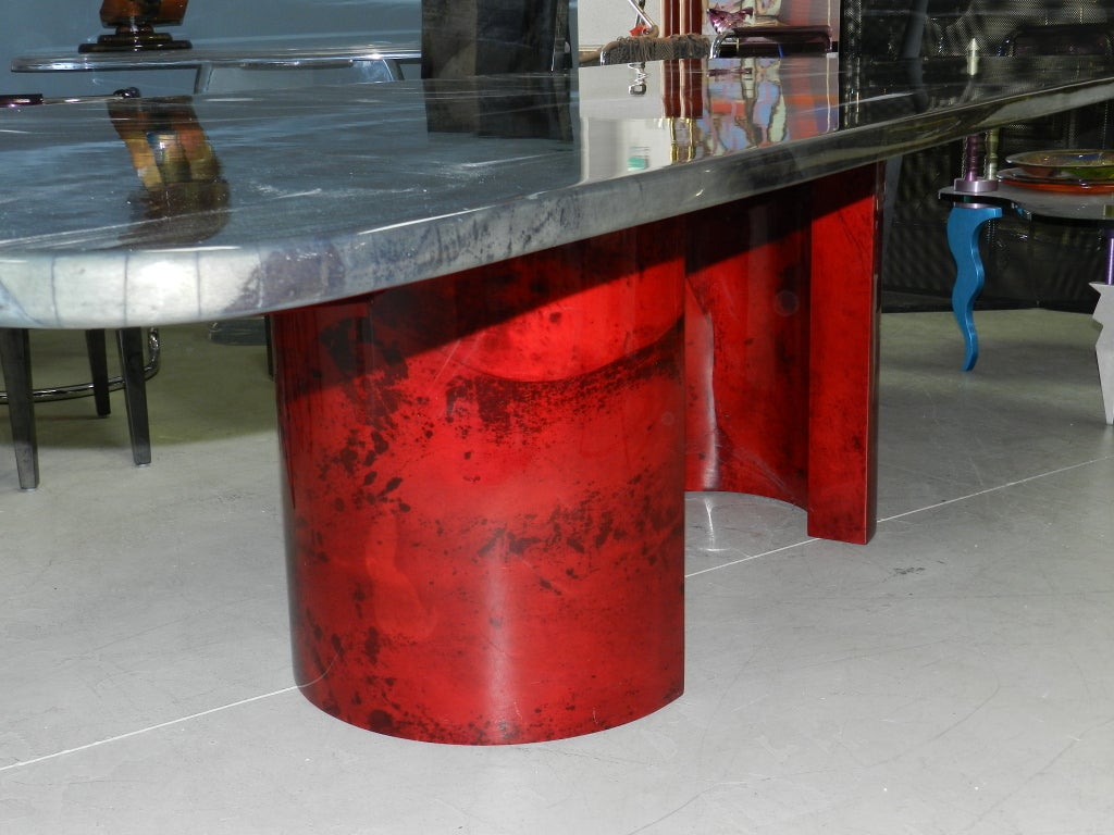 10' Long Goat Skin Conference Dining Table 3