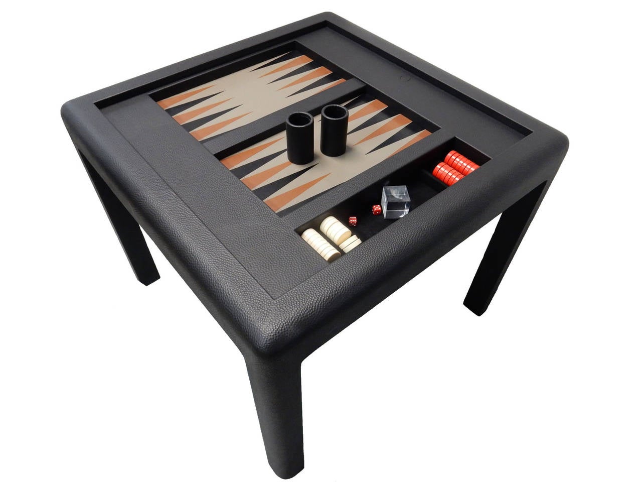 Late 20th Century Karl Springer Ostrich Game Table, 1982