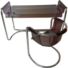 Fabio Lenci Lavander Lucite Desk & Chair