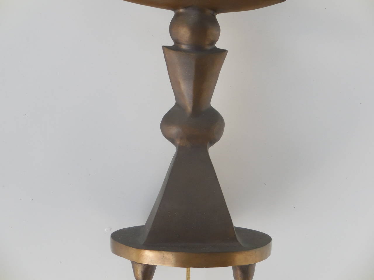Pair of Bronze Lamps by Tom Corbin 1