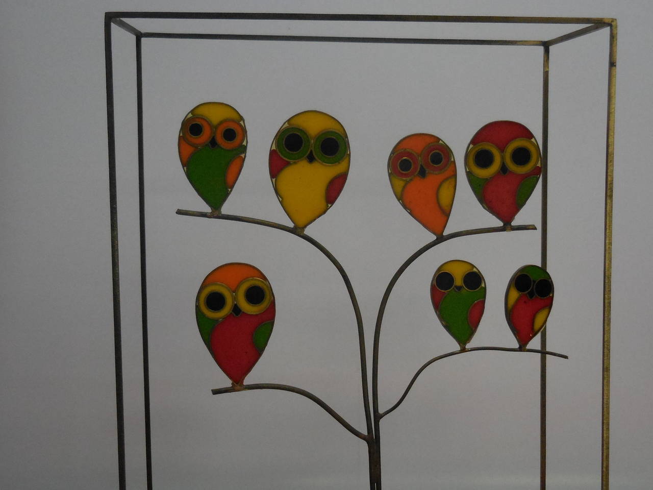 Whimsical Mid-Century Sculpture with Owls In Excellent Condition In Miami, FL