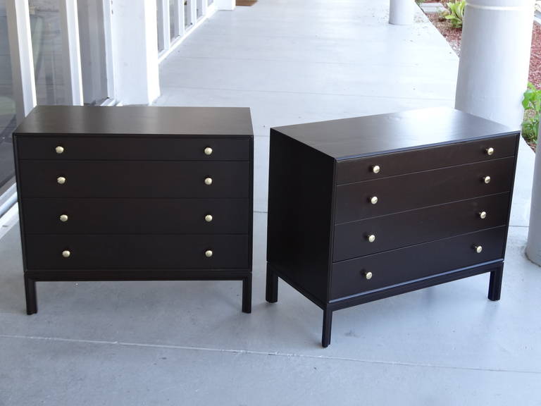 Pair of Edward Wormley for Dunbar Bachelor Chests In Excellent Condition In Miami, FL