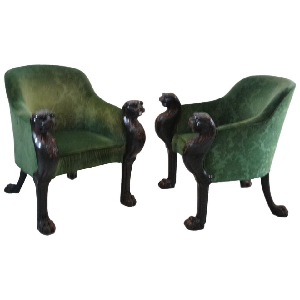 Sublime Pair of Chairs by Baker