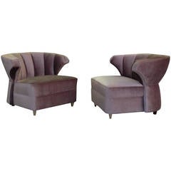 Pair of Lounge chairs by James Mont